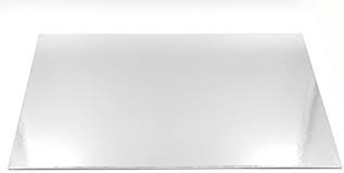 Zucker & Kuchen: Rechteckige Tortenplatte 40 x 30 cm Silber (10 STK)